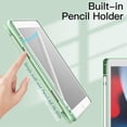thumbnail image 4 of JETech Case for iPad 10.2-Inch (9th/8th/7th Generation, 2021/2020/2019) with Pencil Holder, Clear Transparent Back Shell Slim Stand Shockproof Tablet Cover, Auto Wake/Sleep (Matcha Green), 4 of 7