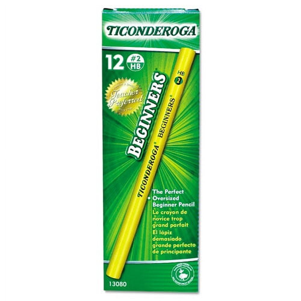 "Ticonderoga Beginners Woodcase Pencil With Microban Protection, Hb (#2), Black Lead, Yellow Barrel, Dozen | Bundle of 5 Dozen"
