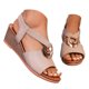 thumbnail image 3 of MKLEKYY Sandalias para Dama de Verano para Mujer, Con Banda Elástica Lisa, Informales, Con Punta Abierta, Cómodas Sandalias de Playa, 3 of 5