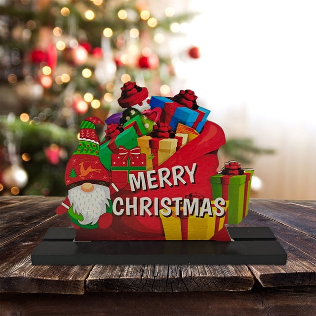 Fiudx Ofertas del día Decoraciones navideñas de madera para el hogar, regalos para estudiantes, decoraciones navideñas