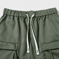 thumbnail image 4 of Yaoyar Mens Cargo Shorts Lightweight Breathable Hiking Solid Color Sports Fitness Training Breathable Shorts Pockets Cargo Cropped Pants, 4 of 9