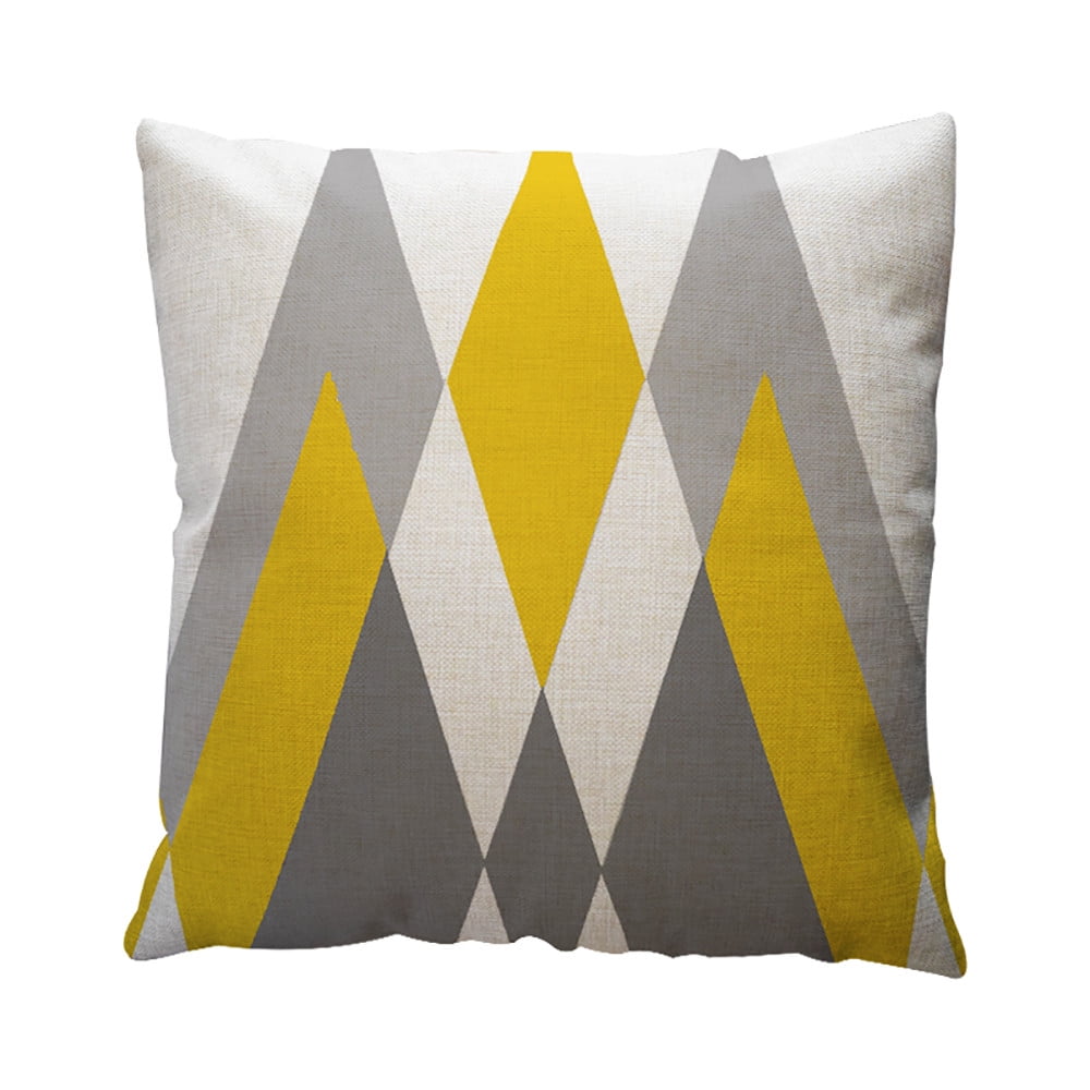 Home  Case Pillow Cover Cotton 18" Linen Decor patterns Throw Cushion Geometric 