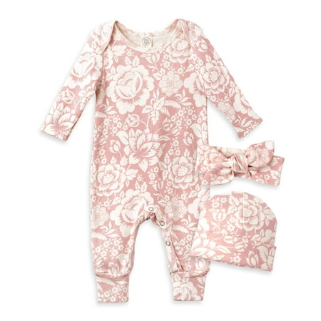 

Tesa Babe Baby Girl Clothes Soft Cotton One-Piece Coverall Romper Jumpsuit Gift Set for Infant Girls Newborn to Toddlers Floral Print (0-3 months)