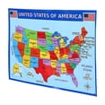 thumbnail image 1 of TEHAUX Wall America Map with Detailed Geography and Wear Resistant Laminated Finish, 1 of 5