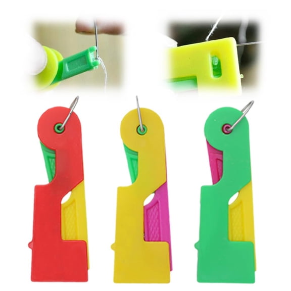 Automatic Threading Aid Needle Threader,Mini Manual Sewing Machine Needle Threaders,Household Portable Hand Sewing Needle Threader for Embroidery,Cross Stitch Craft