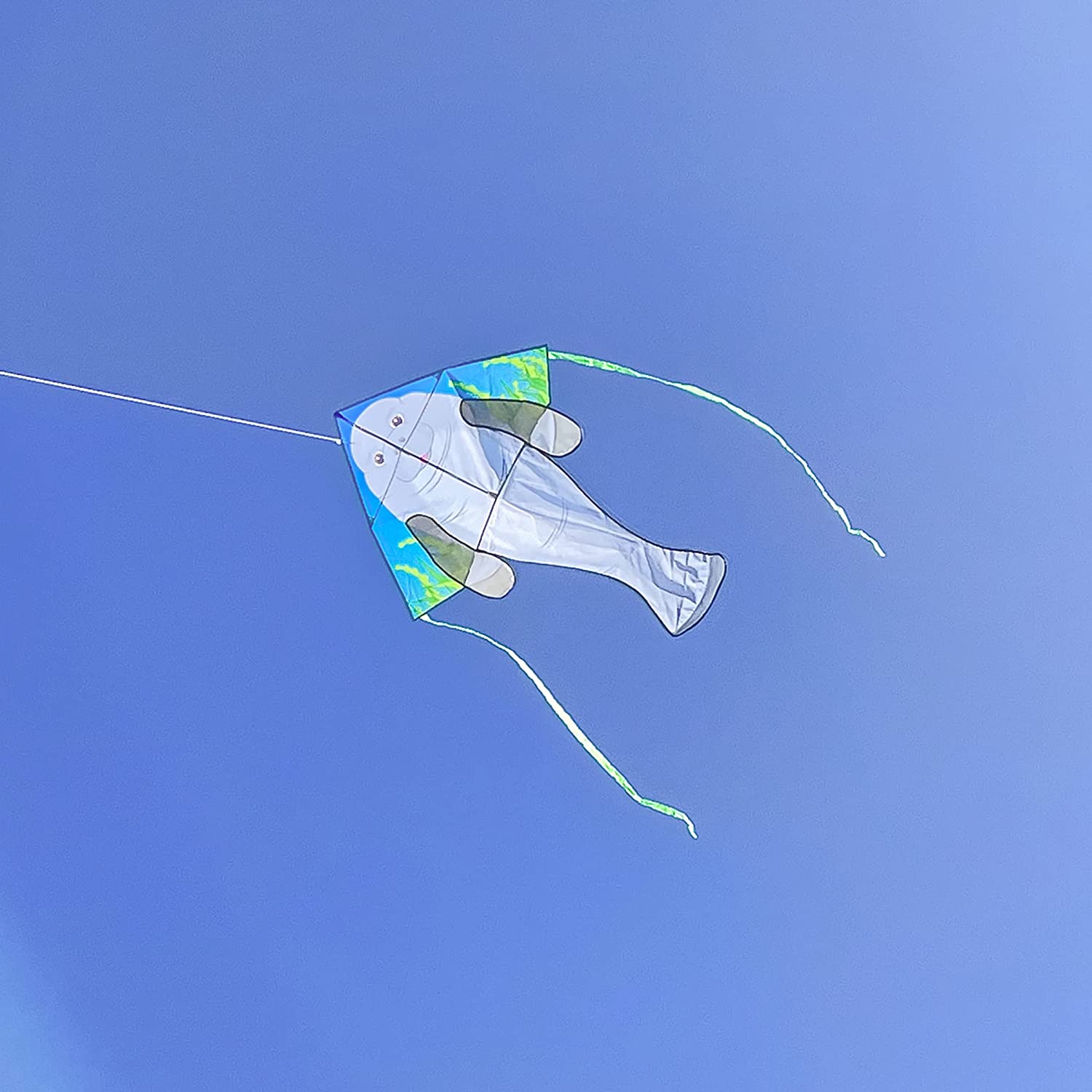 In the Breeze 3333 — Manatee 45" Fly-Hi Kite — Easy Flying Single Line Sea Life Kite for Kids and Adults