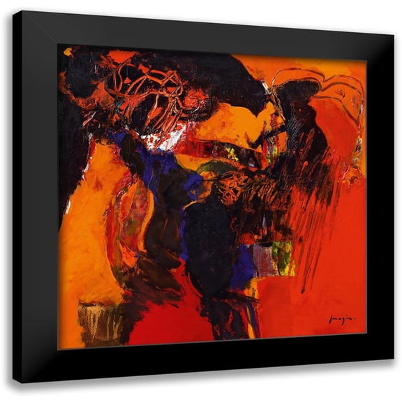 Magis, Pascal 12x12 Black Modern Framed Museum Art Print Titled - Variations abstraites XVII