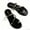 Black, variant on Women's Toe Ring Flat Sandals Slip On Open Toe Flip Flops Casual Summer Beach Thong Slides for Vacation Pool Daily Wear