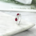 thumbnail image 4 of Gem Stone King 925 Sterling Silver Ruby Red Mystic Topaz and Created Sapphire Infinity Love Knot Ring for Women | 1.11 Cttw | Oval 6X4MM | Gemstone Birthstone | Jewelry Gifts for Mom Wife | Size 7, 4 of 5