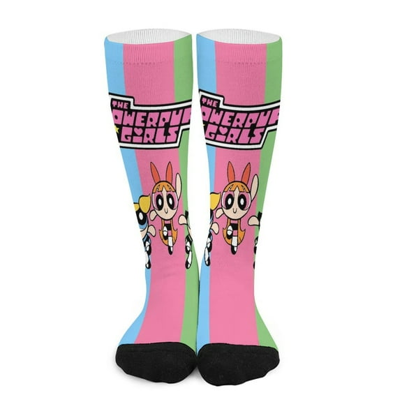 Powerpuff Girls Socks Crew Novelty Socks Casual Dress Socks Gifts For Men Women 16.5in