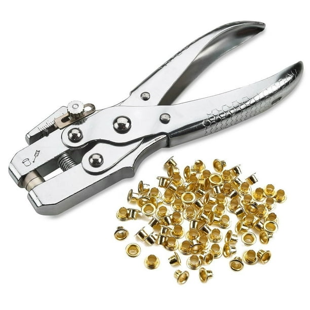 Eyelet Grommet Pliers Setting, Steel Hole Punch Eyelet Setter Kit For