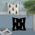 thumbnail image 3 of Christmas Pillow Covers 18x18 Set of 2 Black and White Christmas Tree Throw Pillows Christmas Decorations Black Pillowcase Winter Farmhouse Holiday Decor Cushion Covers for Couch Home Sofa, 3 of 6