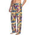 thumbnail image 6 of Fuzoiu Butterfly 3 Print Men's Pajama Pants,Lounge Pants for Men,Lounge PJ Bottoms,Sleepwear Pants with Drawstring Pockets -XX-Large, 6 of 6