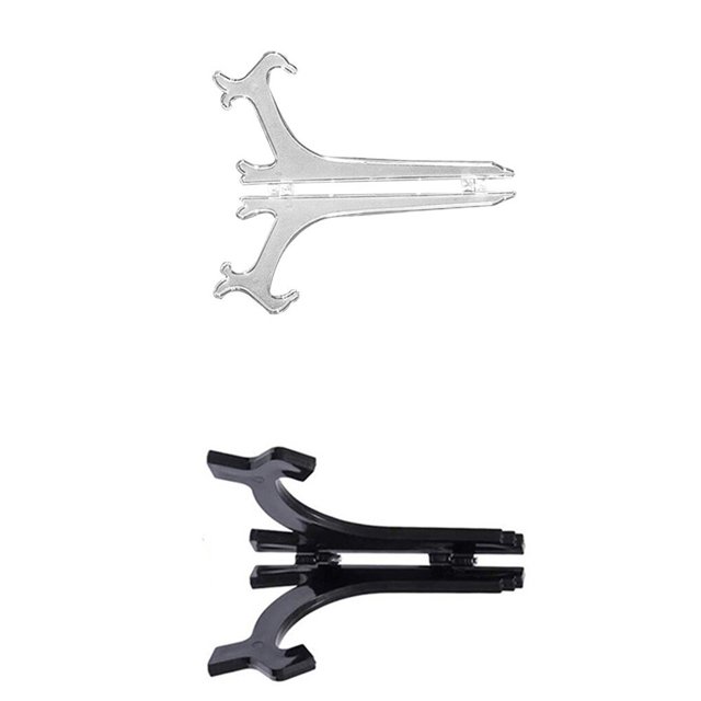 6pcs Plastic Easels Plate Holders Display Dish Rack Picture Frame Photo Book Pedestal Stand