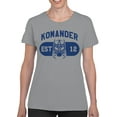 thumbnail image 2 of Officially Licensed Legends Of Lucha Libre Komander Wrestling Tribute Logo Women's T-shirt, 2 of 3