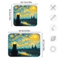 thumbnail image 3 of Dish Drying Mat Kitchen Pad Large Counter Absorbent Dish Mats Drainer Black Cat under The Moon, 3 of 8