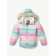 thumbnail image 3 of Justice Girls Puffer Jacket with Faux Fur Lined Hood, Sizes 5-18, 3 of 5