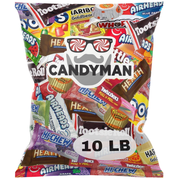 CANDYMAN (10 LBS) Chocolate Candy Bundle with Mixed Fun and Mini Sized Individually Wrapped Treats