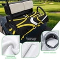 thumbnail image 5 of Golf Cart Seat Covers for 2 Seater,Yellow Geometric Microfiber Cart Seat Towel Blanket,Modern Abstract Simple Lines Black Absorbent Breathable Non Slip Bench Seats Protector for Golf Course 51"x31", 5 of 9