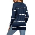 thumbnail image 2 of Women's Tie-Dyed Printed Striped Round Neck Loose Long Sleeves Sweatshirt, 2 of 2