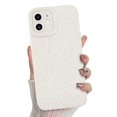 thumbnail image 1 of Funda de teléfono MZELQ para iPhone 12 Silicone Wave Ripple White, 1 of 6
