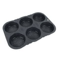thumbnail image 2 of Moule à Pain à Hamburger pour la Cuisson, Moule à Pain à Hamburger à 6 Cavités Pliable et Réutilisable - 40 °F à + 446 °F Résistant à la Chaleur pour la Cuisine, 2 of 14