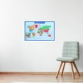 thumbnail image 2 of NICEXMAS 1 Set of Geography World Country Map Poster Assorted Color Teaching Tool for Students and Teachers, 2 of 5
