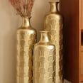 thumbnail image 6 of Handcrafted Metal Floor Vase with Golden Scales, Large Flower Vase(Set Of 3), 6 of 7