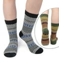 thumbnail image 6 of KOITHOT 6 Pairs Wool Socks for Men, Thick Soft Knit Vintage Boot Crew Socks, 6 of 6