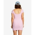 thumbnail image 3 of Billabong x Smiley Juniors’ Have A Good Daisy Bodycon T-Shirt Dress, Lavender, Small, 3 of 5