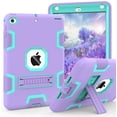 thumbnail image 1 of Funda CCMAO para iPad Mini 5/4 a prueba de golpes, híbrida, morado y verde, 1 of 6
