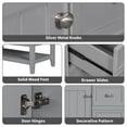 thumbnail image 5 of 36" Bathroom Cabinet Vanity with Sink Combo, Bathroom Storage Cabinet with 3 Drawers and Two Doors, Solid Wood Frame and MDF Board (Grey), 5 of 9