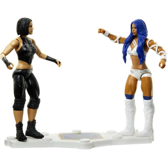 Figuras de acción Mattel WWE Sasha Banks vs Bayley de 15 cm, paquete de 2