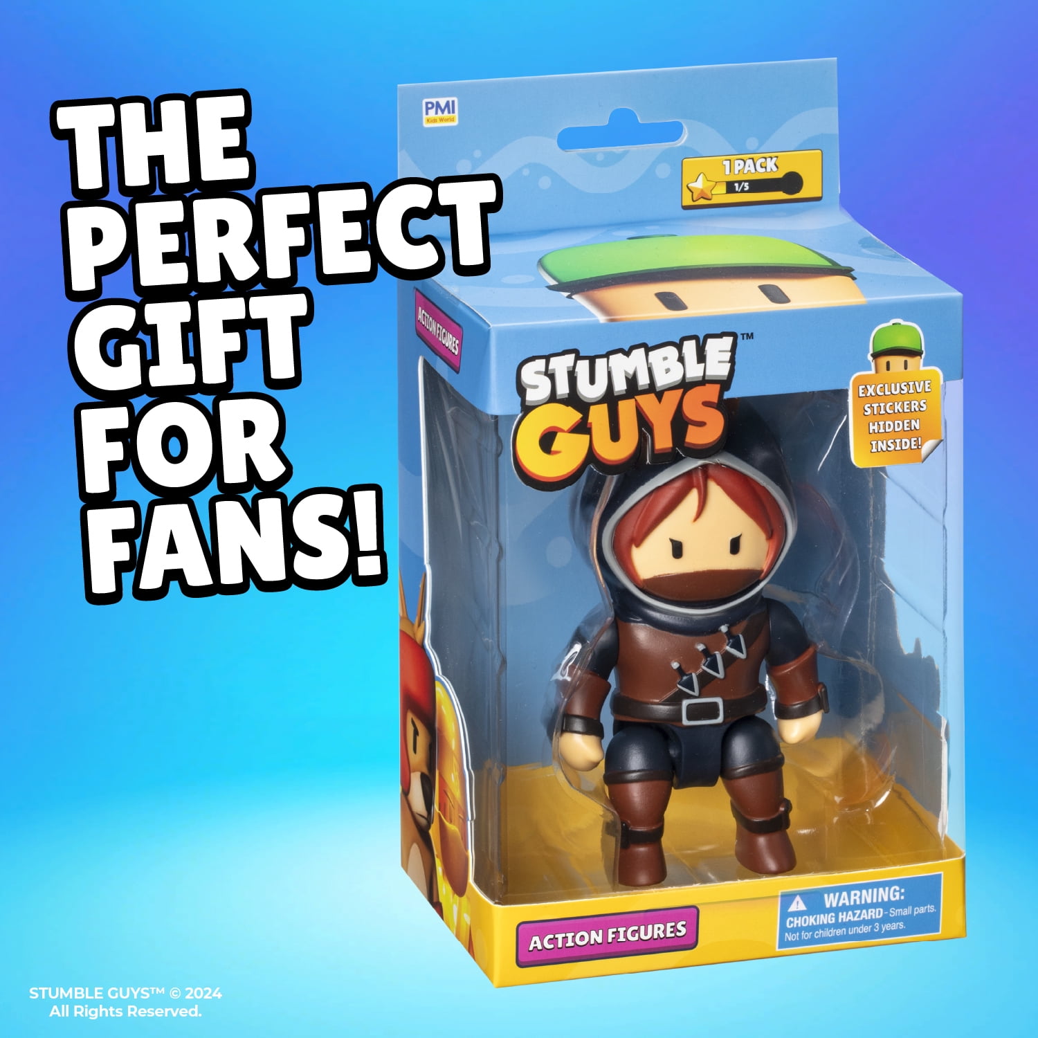 Stumble Guys Season 2 Articulated Action Figures 1-pack Window Box, 4 Characters to Collect