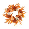 thumbnail image 1 of Halloween Wreath Autumn Home Pendant Pumpkin Wreath Simulation Maple Leaf, 1 of 8