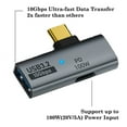 USB Type C 10Gbps OTG 2in1 Adapter with 100W PD Charging Compatible for