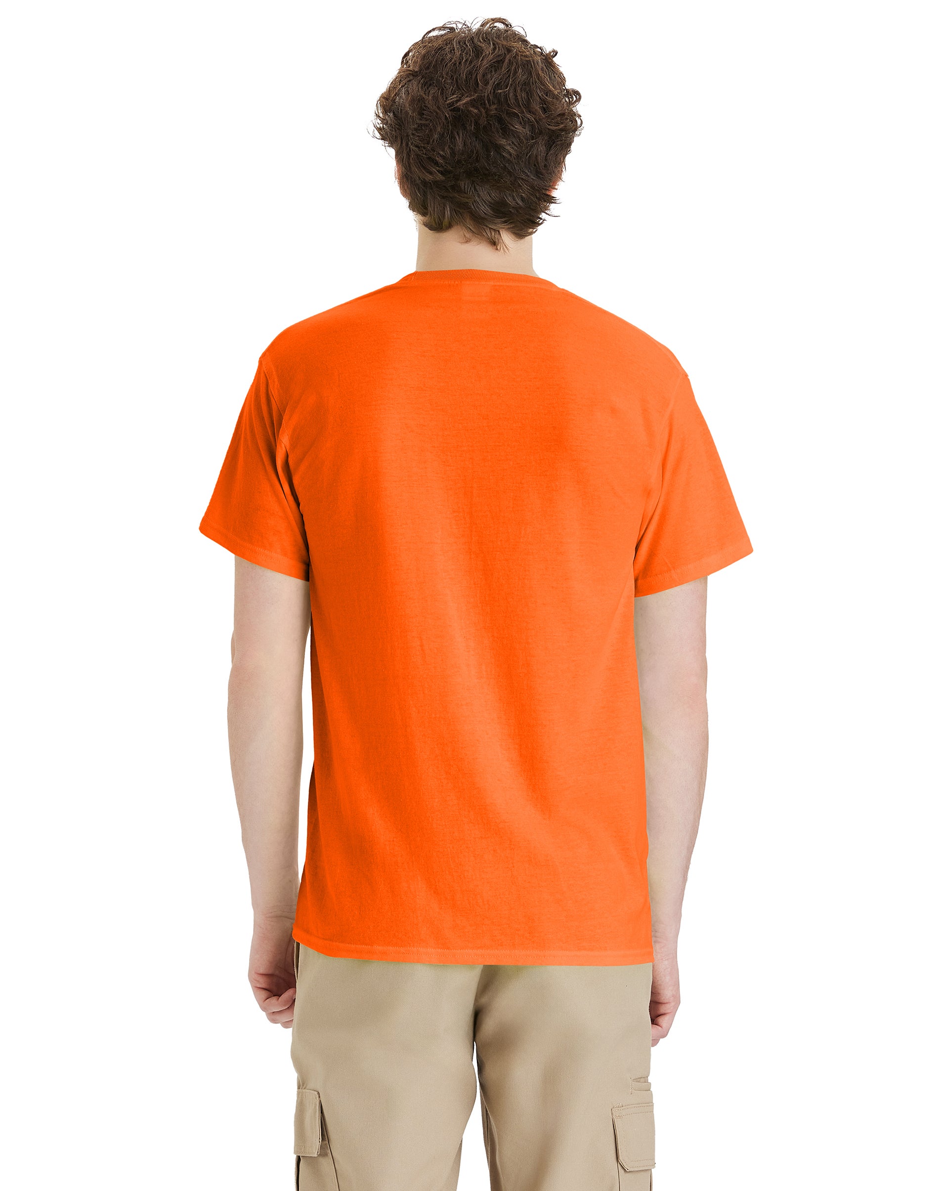 Hanes Workwear X-Temp Men's Pocket T-Shirt, 2-Pack Safety Orange M - image 3 of 5