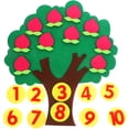 thumbnail image 1 of 1 juego de árbol frutal no tejido, juguete cognitivo digital para contar frutas, 1 of 7
