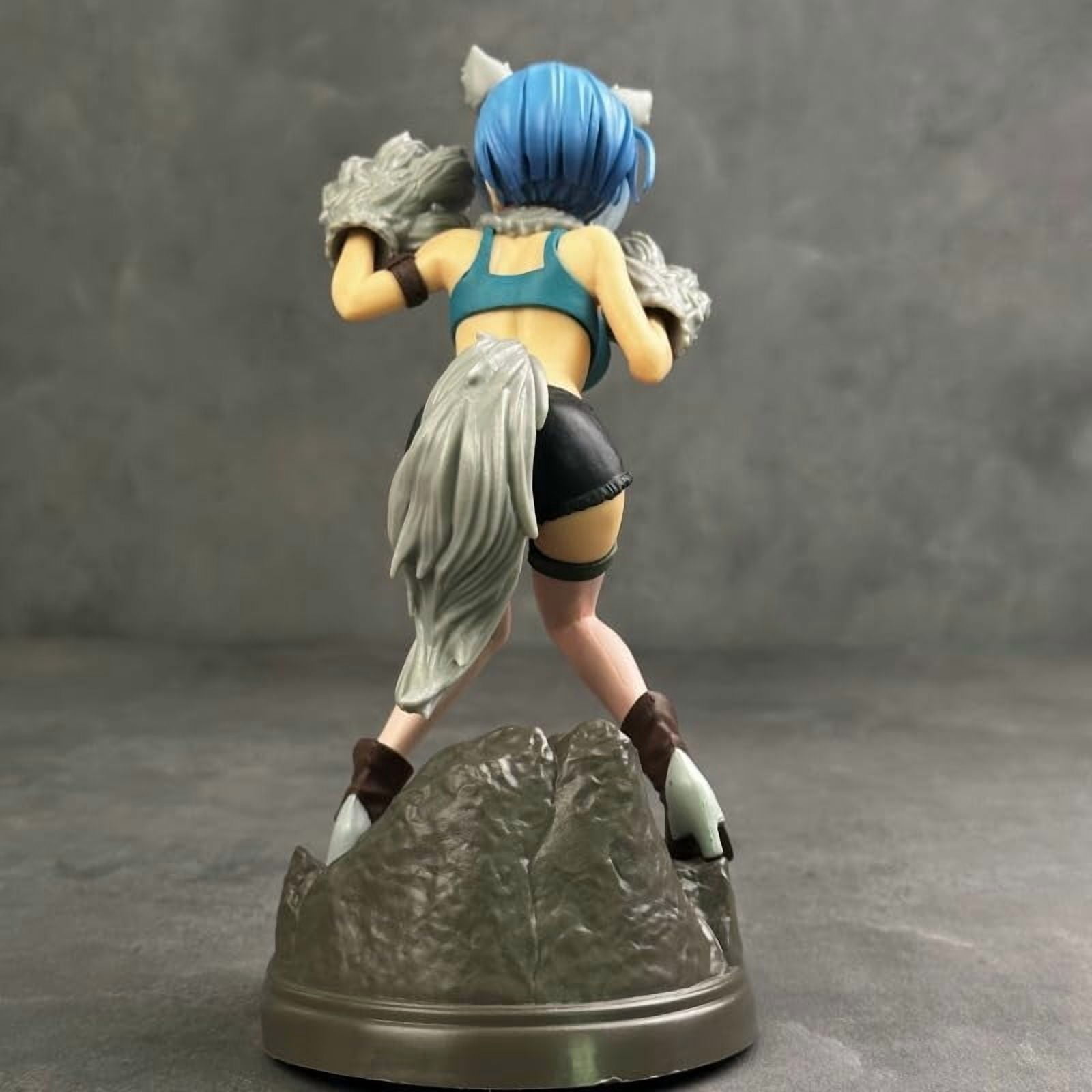 New Rem Figure, Standing Wolf Dressed Rem Action Figures 19cm/7.5inch PVC Character Cosplay Model Collectible Handicrafts for Anime Fans Gift