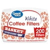 Great Value White Basket Coffee Filters, 200 Count