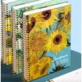 thumbnail image 3 of ipoul Large Spiral Notebook, B5, 8x10, Big, Hardcover, Lay-flat, Lined, Van Gogh Sunflower, 3 of 8