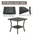 thumbnail image 5 of PARKWELL Outdoor Patio Side Tables Brown Wicker Rattan End Table with Storage Shelf, 5 of 6