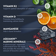 thumbnail image 5 of Mt. Angel Vitamins - Bones + K2, Comprehensive Bone Support Calcium Supplement, Aquamin 1600 mg, Magnesium, Vitamin K2 (MK7), Manganese, Vitamin D3, Boron - 60 Vegetarian Capsules, 5 of 8