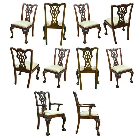 Fenton Mahogany Chairs, Set of 10