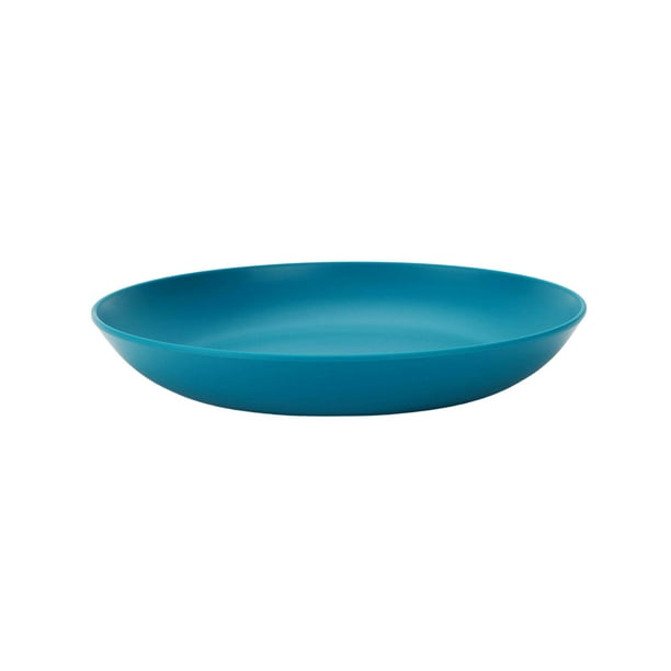 Your Zone Teal Plastic Round Plate, Single Piece - Walmart.com