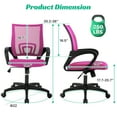 thumbnail image 3 of NiamVelo Mesh Office Chair Computer Desk Chair for Adults, Mid Back Rolling Chair Cheap office chairs with Lumbar Support Armrest for Home Office,Pink（2 Pack）, 3 of 10