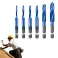 thumbnail image 4 of Sylvtty 6Pcs Combination Drill Tap Bit Set High Durability Rustproof Spiral Design Wide Application Tapping Bit Tools for Drilling Threading, 4 of 7