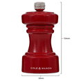thumbnail image 2 of Cole & Mason Hoxton Red Gloss Salt Mill 4", 2 of 10