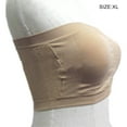 thumbnail image 4 of Qarigey Sujetador inalámbrico Sujetadores sin tirantes Busto Bandeau Cierre extraíble Buena elasticidad Color simple Fácil de combinar Ropa Ropa interior espalda hueca de carne SG, 4 of 6