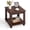 Walnut, variant on Buildhom Farmhouse End Table, Large 2-Tier Side Table with Storage Shelf, Rustic Brown Square Tea Table for Living Room, Walnut